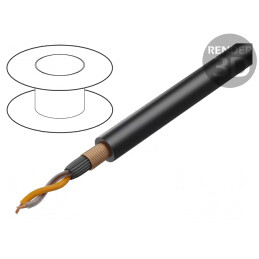 Cablu Microfon Negru OFC 2x0,25mm² | Electronic-mag.ro | Componente Electronice