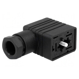 Conector cu Valvă Mufă Format B 11mm Mamă 3 PIN 90° | Electronic-mag.ro | Componente Electronice
