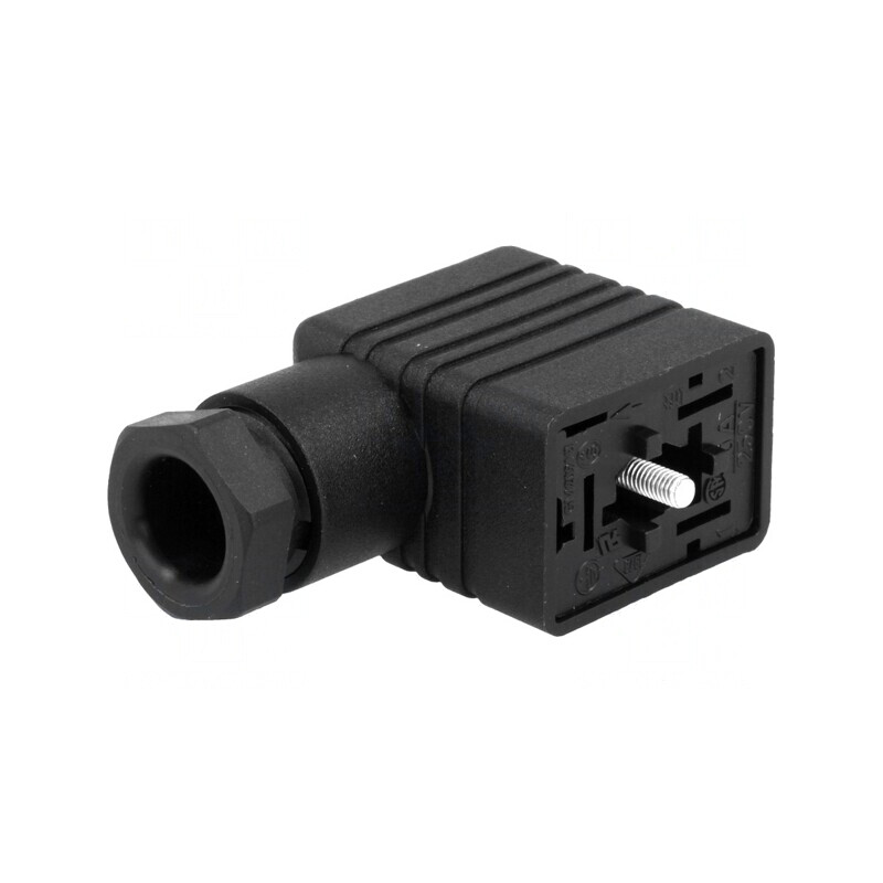 Conector cu Valvă Mufă Format B 11mm Mamă 3 PIN 90° | Electronic-mag.ro | Componente Electronice