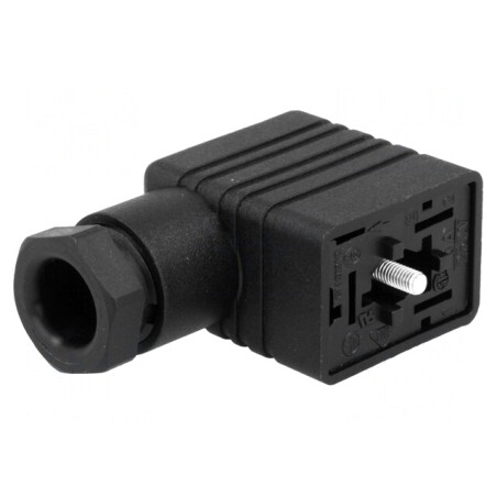 Conector cu Valvă Mufă Format B 11mm Mamă 3 PIN 90° | Electronic-mag.ro | Componente Electronice