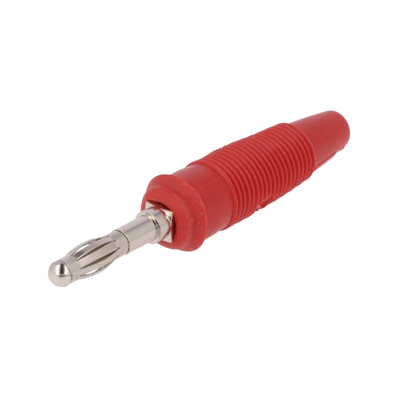 Mufă Banană 4mm 32A 60VDC Roșie Neizolată | Electronic-mag.ro | Componente Electronice