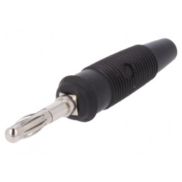 Mufă Banană 4mm 32A 60VDC Neagră Neizolată | Electronic-mag.ro | Componente Electronice