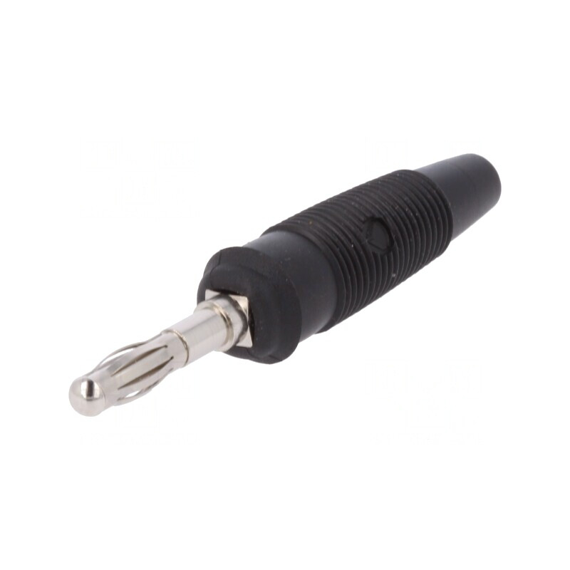 Mufă Banană 4mm 32A 60VDC Neagră Neizolată | Electronic-mag.ro | Componente Electronice