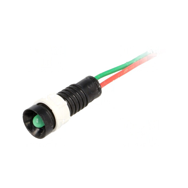 Lampă LED verde 24V Ø11mm IP40 | Electronic-mag.ro | Componente Electronice