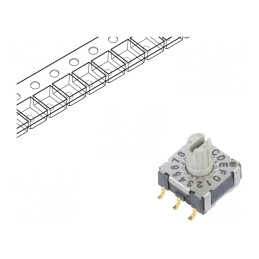 Întrerupător codificare HEX/BCD SMT 16 poziții | Electronic-mag.ro | Componente Electronice
