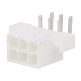 Soclu cablu-placă Mini-Fit Jr 4,2mm 6 pini THT | Electronic-mag.ro | Componente Electronice