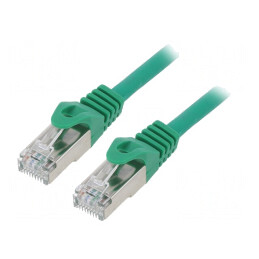 Patch Cord S/FTP Cat 6a Cupru LSZH Verde 1m Cablexpert | Electronic-mag.ro | Componente Electronice
