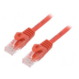 Patch Cord U/UTP Cat6 Roșu 3m PVC | Electronic-mag.ro | Componente Electronice