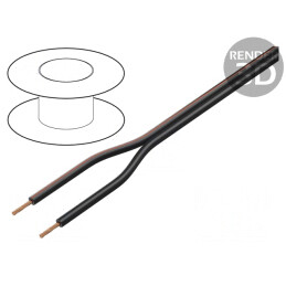 Cablu Difuzor 2x1,5mm OFC Negru Neecranat | Electronic-mag.ro | Componente Electronice