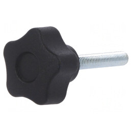 Buton de Reglare Negru 25mm M5 30mm | Electronic-mag.ro | Componente Electronice