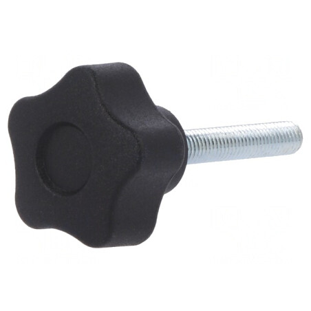 Buton de Reglare Negru 25mm M5 30mm | Electronic-mag.ro | Componente Electronice