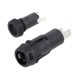 Clemă Siguranțe 10A Neagră 250VAC 5x20mm | Electronic-mag.ro | Componente Electronice