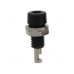 Soclu Banană 2mm 10A Negru Panou Izolat | Electronic-mag.ro | Componente Electronice