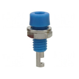 Soclu Banană 2mm 10A Albastră Panou Înşurubare | Electronic-mag.ro | Componente Electronice