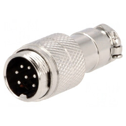 Mufă; pentru microfoane; tată; PIN: 7; pe cablu; drept