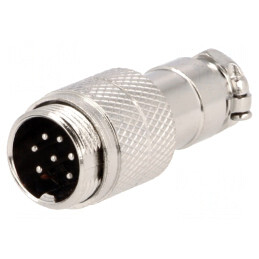 Mufă Microfon 7 Pin Drept pe Cablu | Electronic-mag.ro | Componente Electronice