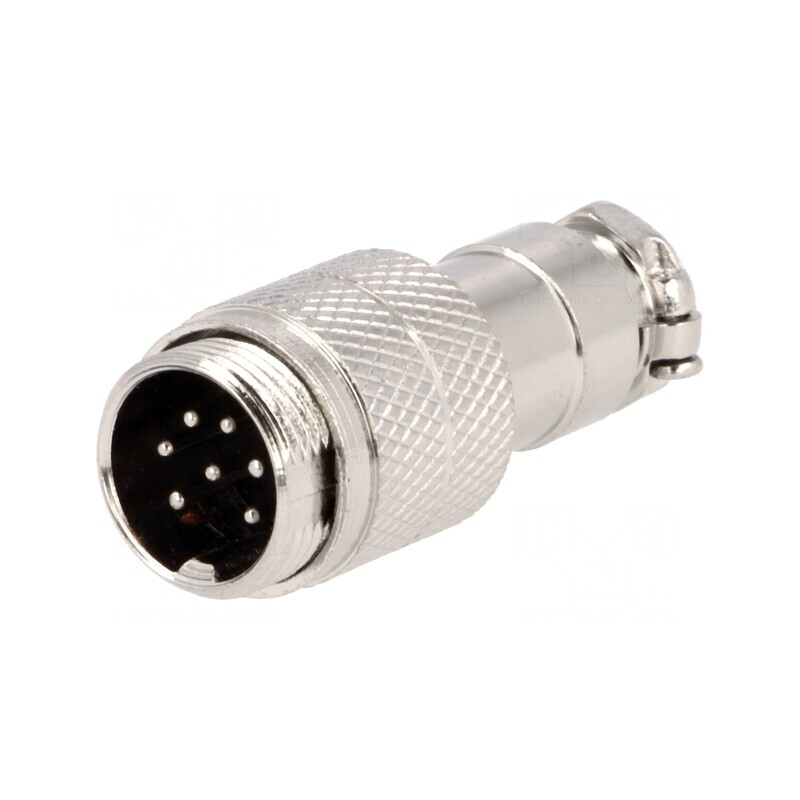 Mufă Microfon 7 Pin Drept pe Cablu | Electronic-mag.ro | Componente Electronice