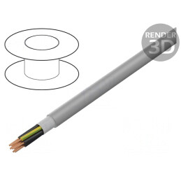Cablu de control ÖLFLEX® CHAIN 809 2x1mm2 PVC Gri Cu