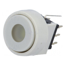 Comutator tastatură DPDT LED albă 30VDC THT | Electronic-mag.ro | Componente Electronice