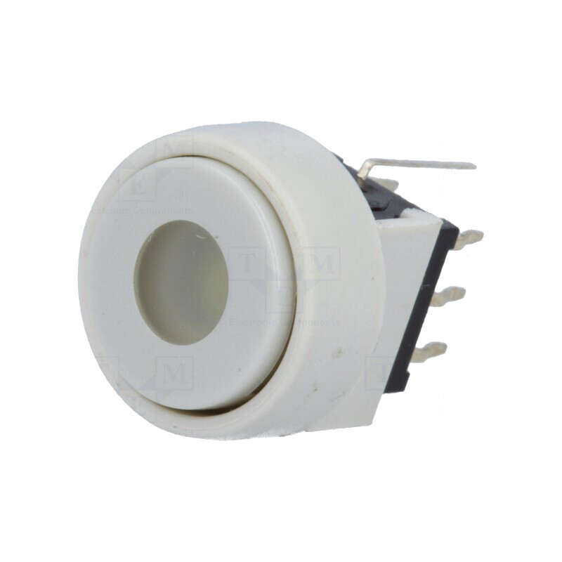 Comutator tastatură DPDT LED albă 30VDC THT | Electronic-mag.ro | Componente Electronice