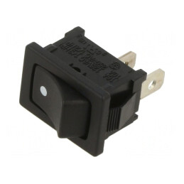 Comutator Rocker ON-OFF 10A/250VAC Negru | Electronic-mag.ro | Componente Electronice