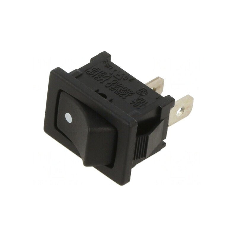 Comutator Rocker ON-OFF 10A/250VAC Negru | Electronic-mag.ro | Componente Electronice
