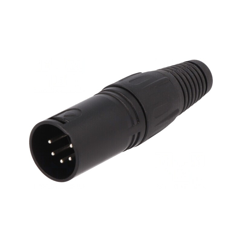 Mufă XLR 5-Pin Tată Neagră Argintată pentru Cablu | Electronic-mag.ro | Componente Electronice