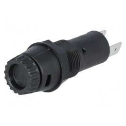 Clema Siguranțe Cilindrice 10A 5x20mm Panou Neagră 250V | Electronic-mag.ro | Componente Electronice