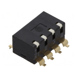 Comutator DIP-SWITCH 4 Secțiuni ON-OFF 24VDC | Electronic-mag.ro | Componente Electronice