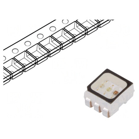 LED RGB SMD 2835 3.4x2.8mm 120° 20mA