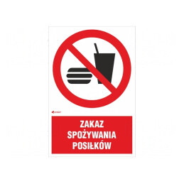 Indicator de protecție interzicere PVC 200x300 mm | Electronic-mag.ro | Componente Electronice