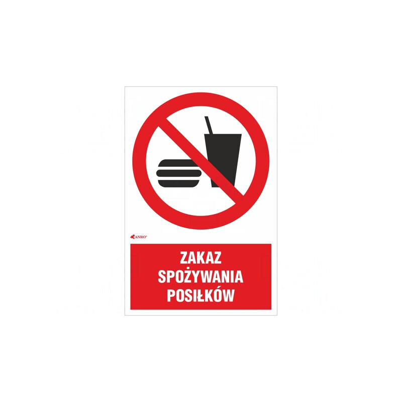 Indicator de protecție interzicere PVC 200x300 mm | Electronic-mag.ro | Componente Electronice