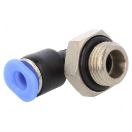 Racord Push-in Unghi Alamă Nichelată Plastic 0,95-10bar | Electronic-mag.ro | Componente Electronice