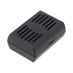 Carcasă Universală Ventilată ABS Neagră 46x65x26mm | Electronic-mag.ro | Componente Electronice