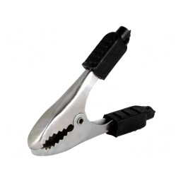Bornă crocodil 40A neagră 20mm | Electronic-mag.ro | Componente Electronice