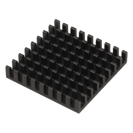 Radiator Extrudat Aluminiu Negru 33x33x6mm | Electronic-mag.ro | Componente Electronice