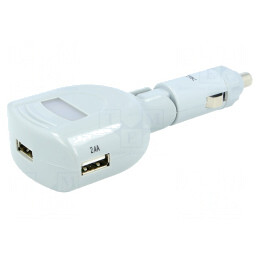 Alimentator USB Alb 3 Porturi 12-24V | Electronic-mag.ro | Componente Electronice