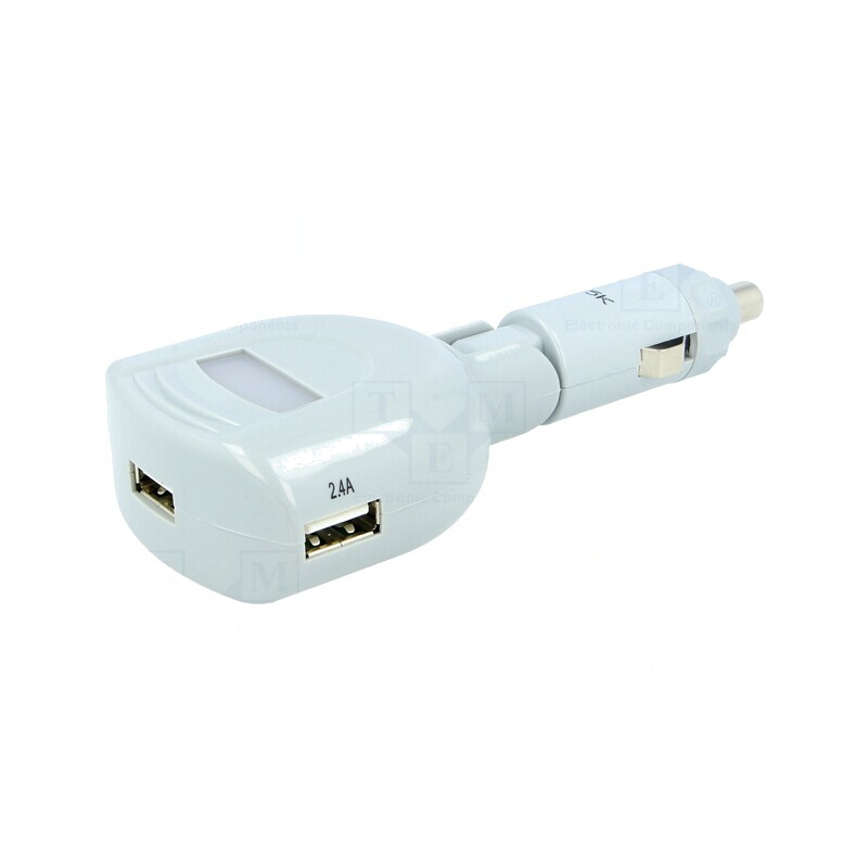 Alimentator USB Alb 3 Porturi 12-24V | Electronic-mag.ro | Componente Electronice