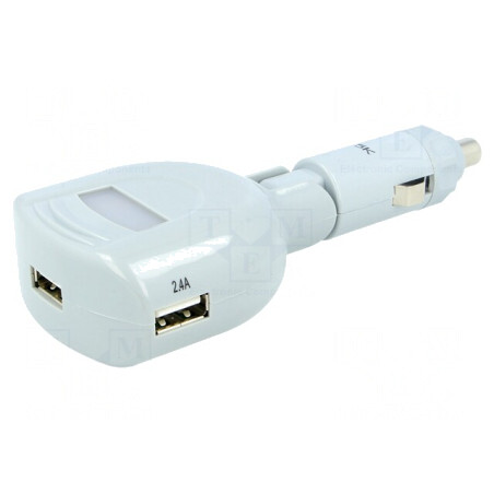 Alimentator USB Alb 3 Porturi 12-24V | Electronic-mag.ro | Componente Electronice