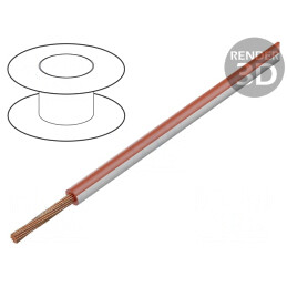 Cablu Electric FLRY-B 1x1mm2 Cu PVC Roşu-Alb 60V | Electronic-mag.ro | Componente Electronice