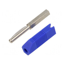Mufă Banană 4mm 16A Albastră 50VDC | Electronic-mag.ro | Componente Electronice