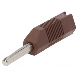 Mufă Banană 4mm 16A Maro pe Cablu 2,5mm2 | Electronic-mag.ro | Componente Electronice