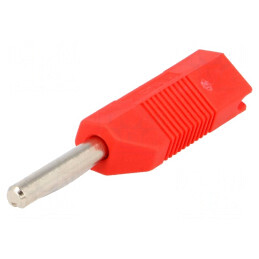 Mufă Banană 4mm 16A Roșie Pe Cablu 2.5mm2 | Electronic-mag.ro | Componente Electronice