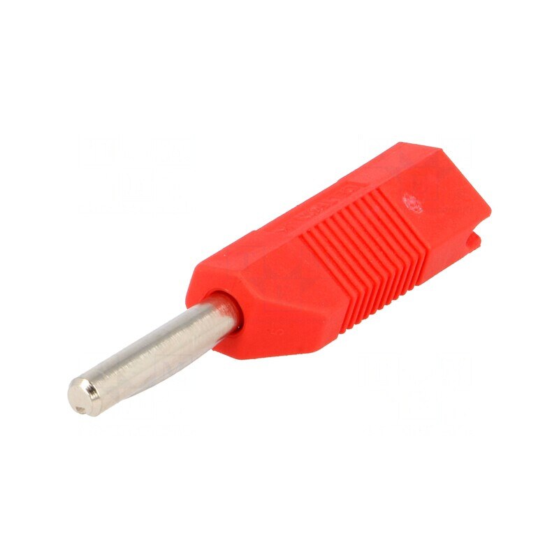 Mufă Banană 4mm 16A Roșie Pe Cablu 2.5mm2 | Electronic-mag.ro | Componente Electronice