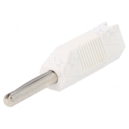 Mufă Banană 4mm 16A Albă 50VDC | Electronic-mag.ro | Componente Electronice