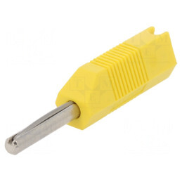 Mufă Banană 4mm 16A Galbenă Pe Cablu 2.5mm2 Nichelat | Electronic-mag.ro | Componente Electronice