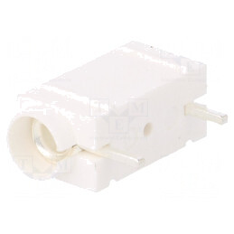 Soclu banană 4mm albă argintat PCB | Electronic-mag.ro | Componente Electronice