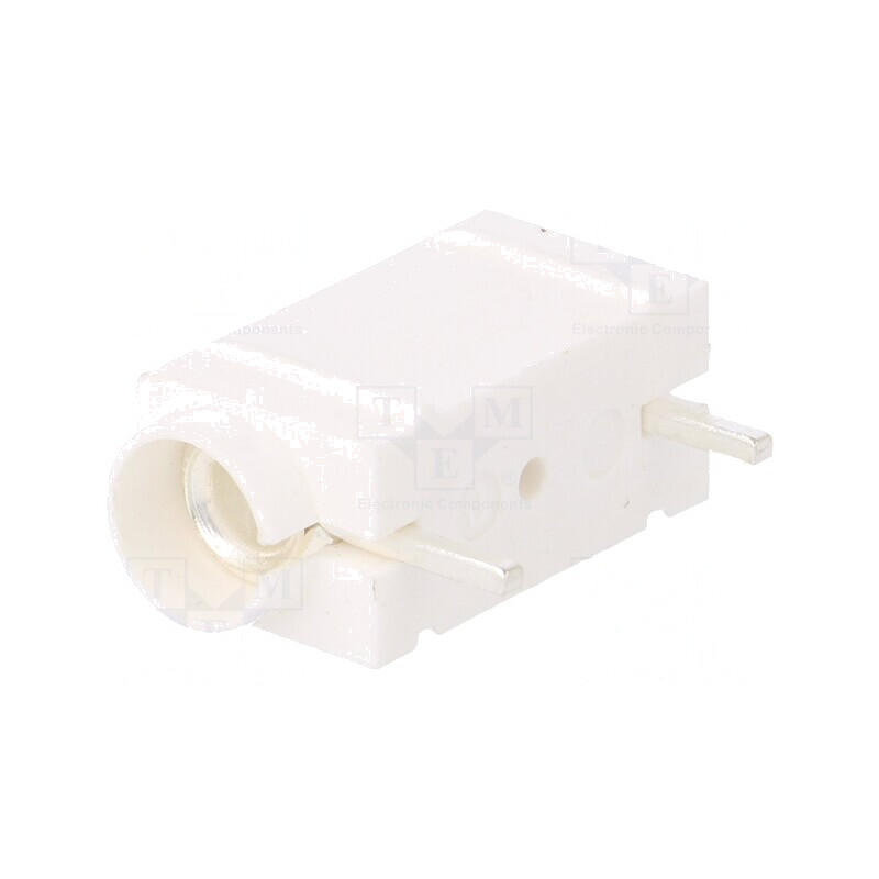 Soclu banană 4mm albă argintat PCB | Electronic-mag.ro | Componente Electronice