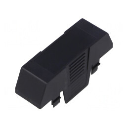 Capac negru pentru carcase UL94HB EH 22,5 ABS | Electronic-mag.ro | Componente Electronice