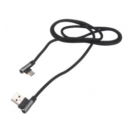 Cablu USB 2.0 unghi A-USB C aurit | Electronic-mag.ro | Componente Electronice